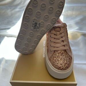Michael Kors Pink Embellished Sneakers